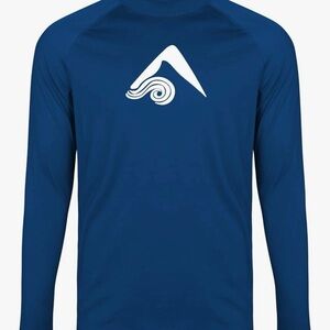 Kanu Surf Boys Long-Sleeve Shirt UPF 50+ Rashguard Navy Blue, SZ 12 Beach Travel